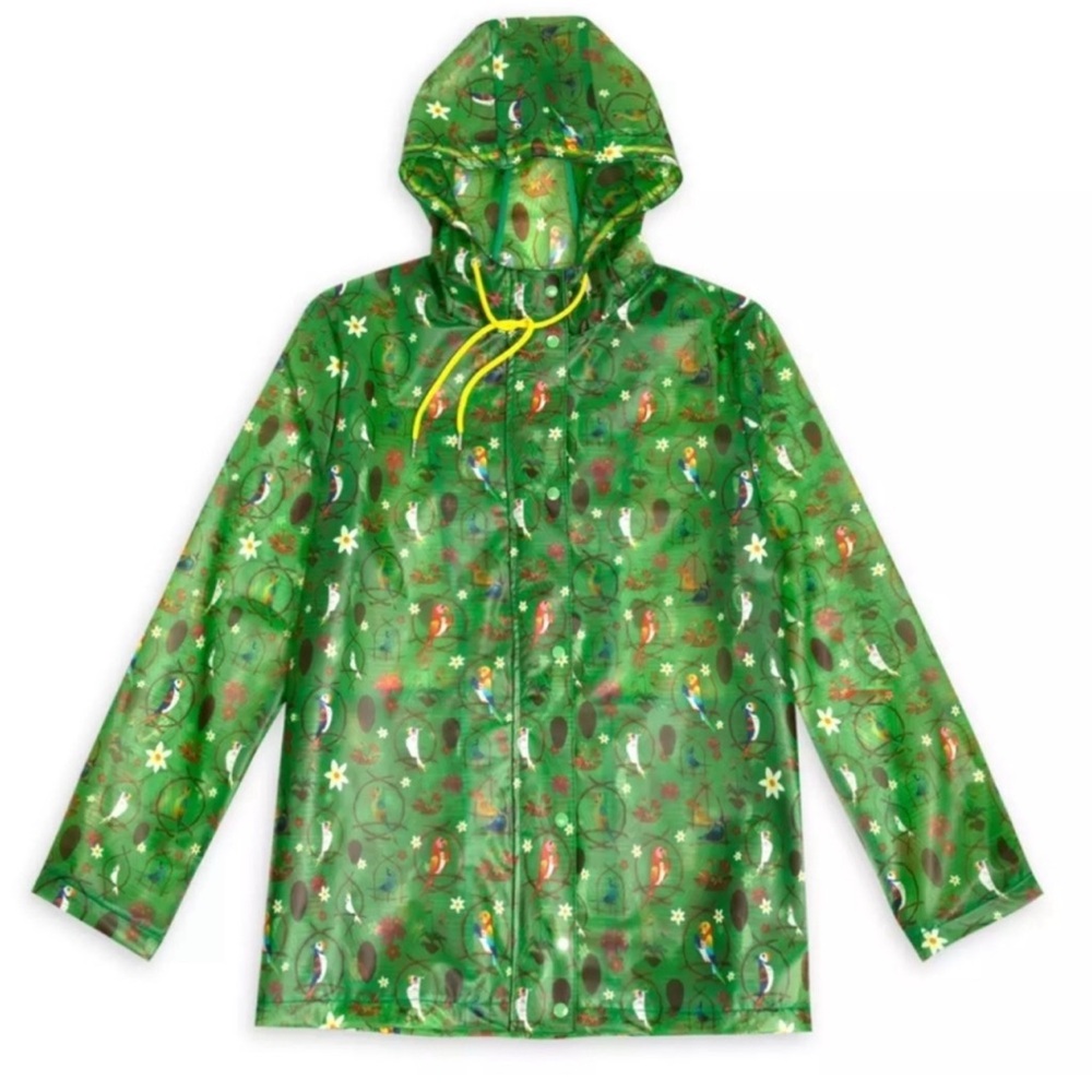 Kids Disney Tiki Room Green Raincoat with Hood